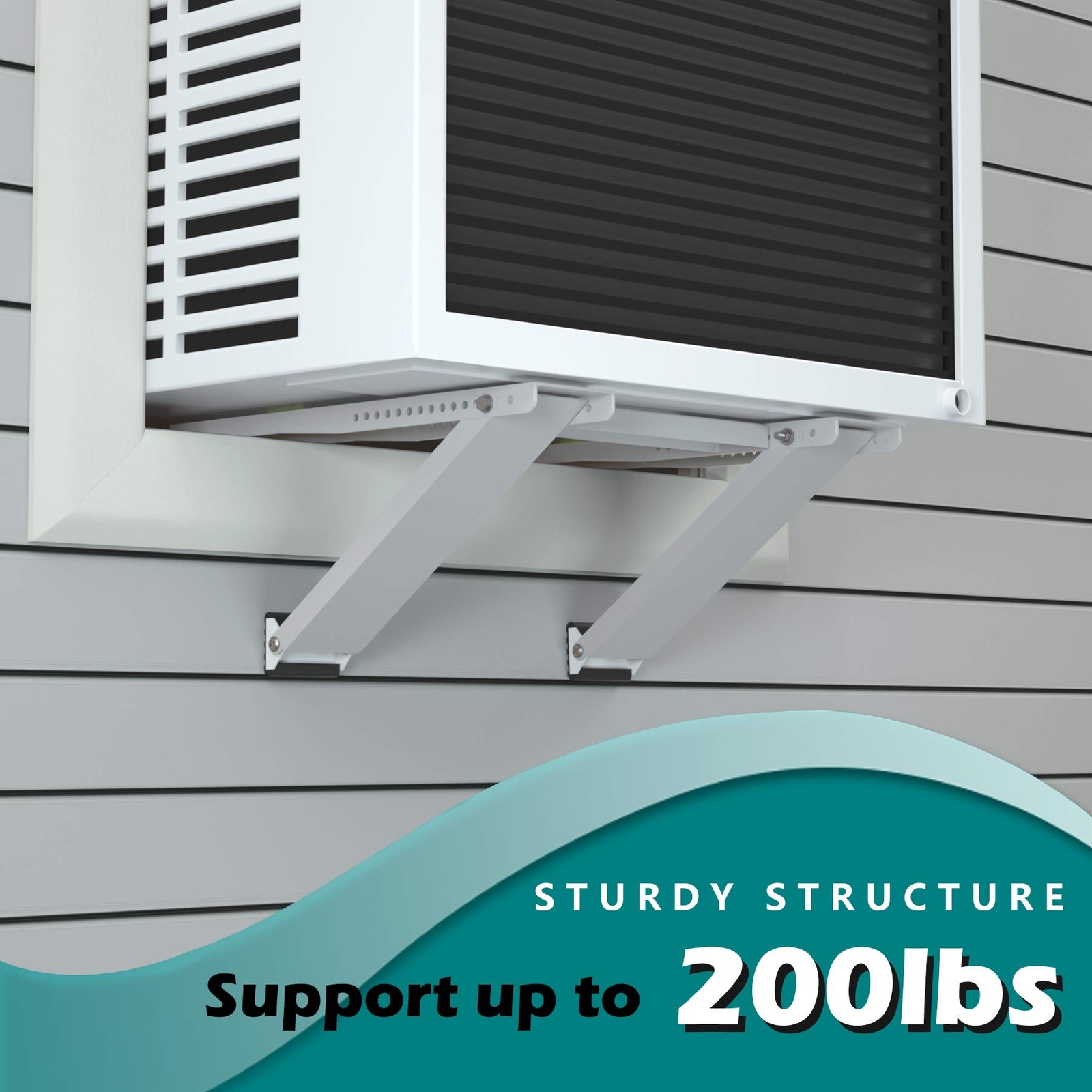 Window AC Support Brackets,Up to 200lbs,Fits 9000 to 24000 BTU Air Conditione…