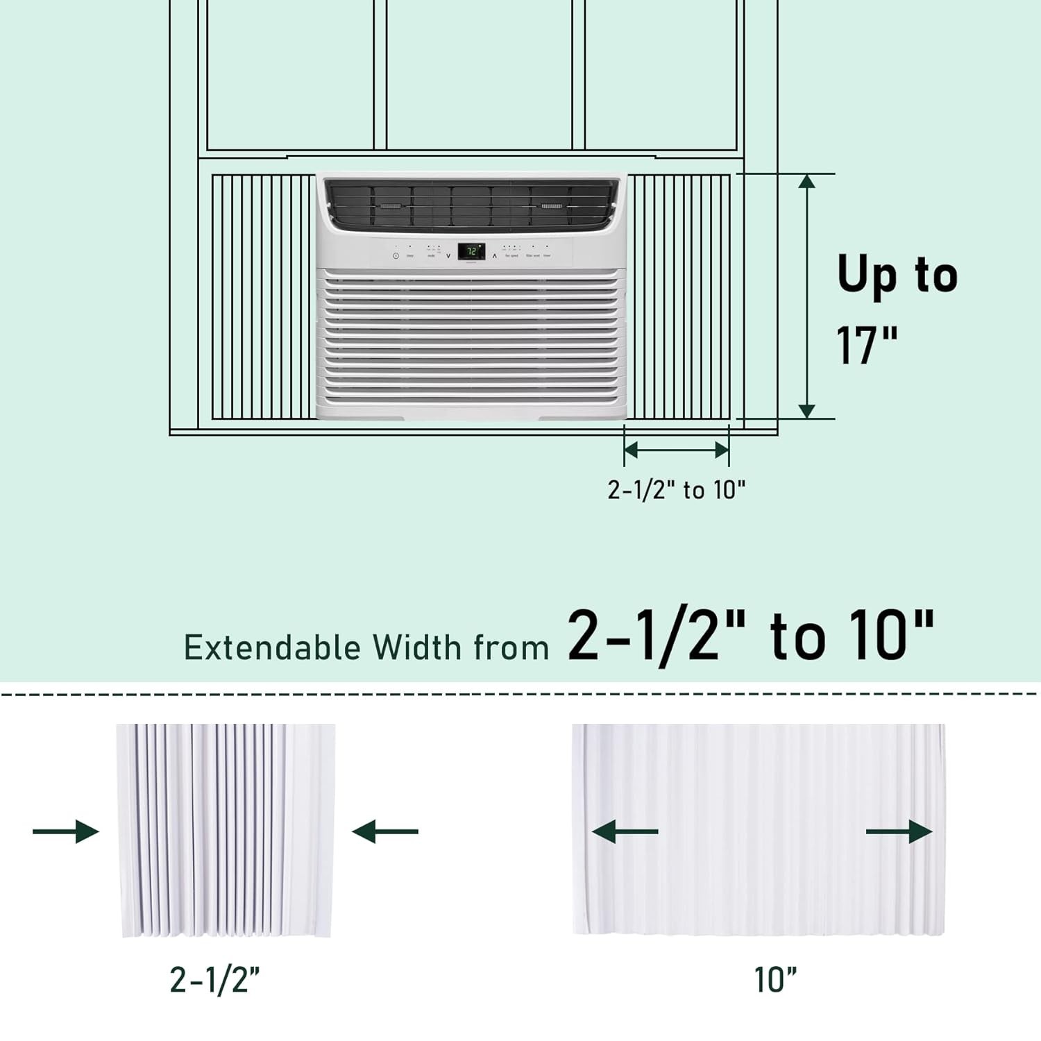 Window Air Conditioner Side Panels Double Layers Adjustable Insulation 68