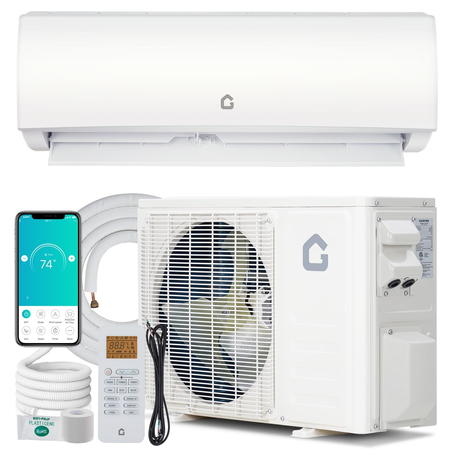 TCL 17000 BTU 230V Mini Split Air Conditioner&Heater WiFi Inverter Heat Pump R32