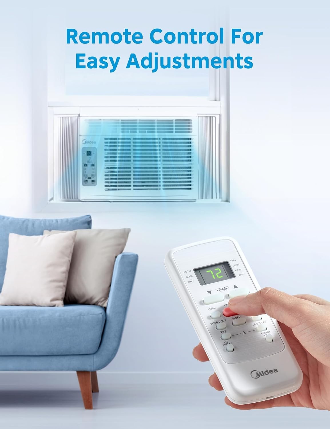 5,000 BTU Window Air Conditioner, Cools up to 150 Sq. Ft. with Easy-to-Use Re…