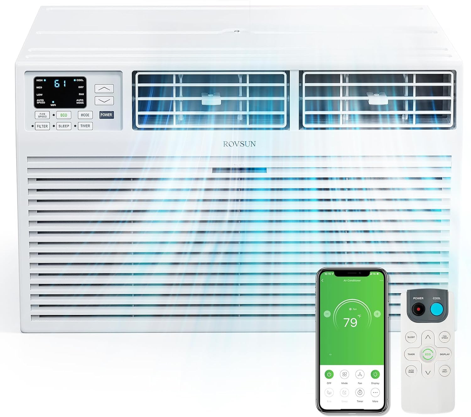 Smart 12000 BTU through the Wall Air Conditioner with Remote & App Control, Ener