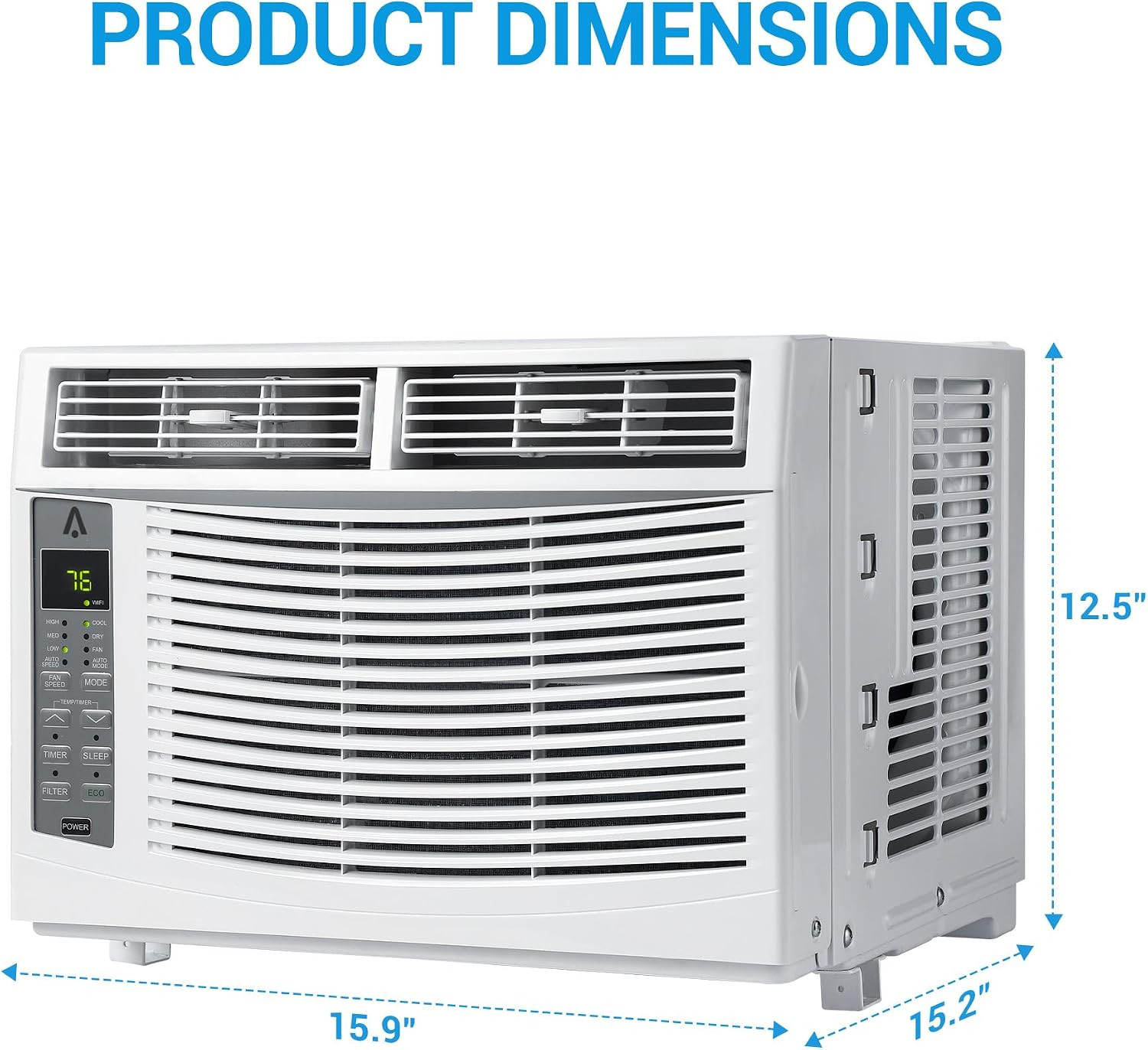 6000-BTU Window Air Conditioner up to 250 Sqf | Remote Control, Cool & Fan Funct