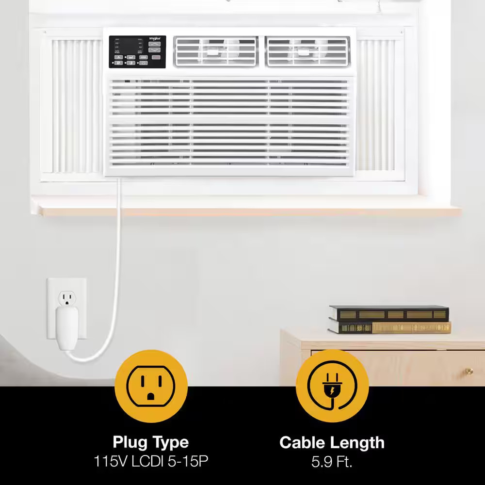 10,000 BTU (DOE) Window Air Conditioner Cools 450 Sq. Ft. with Remote in White