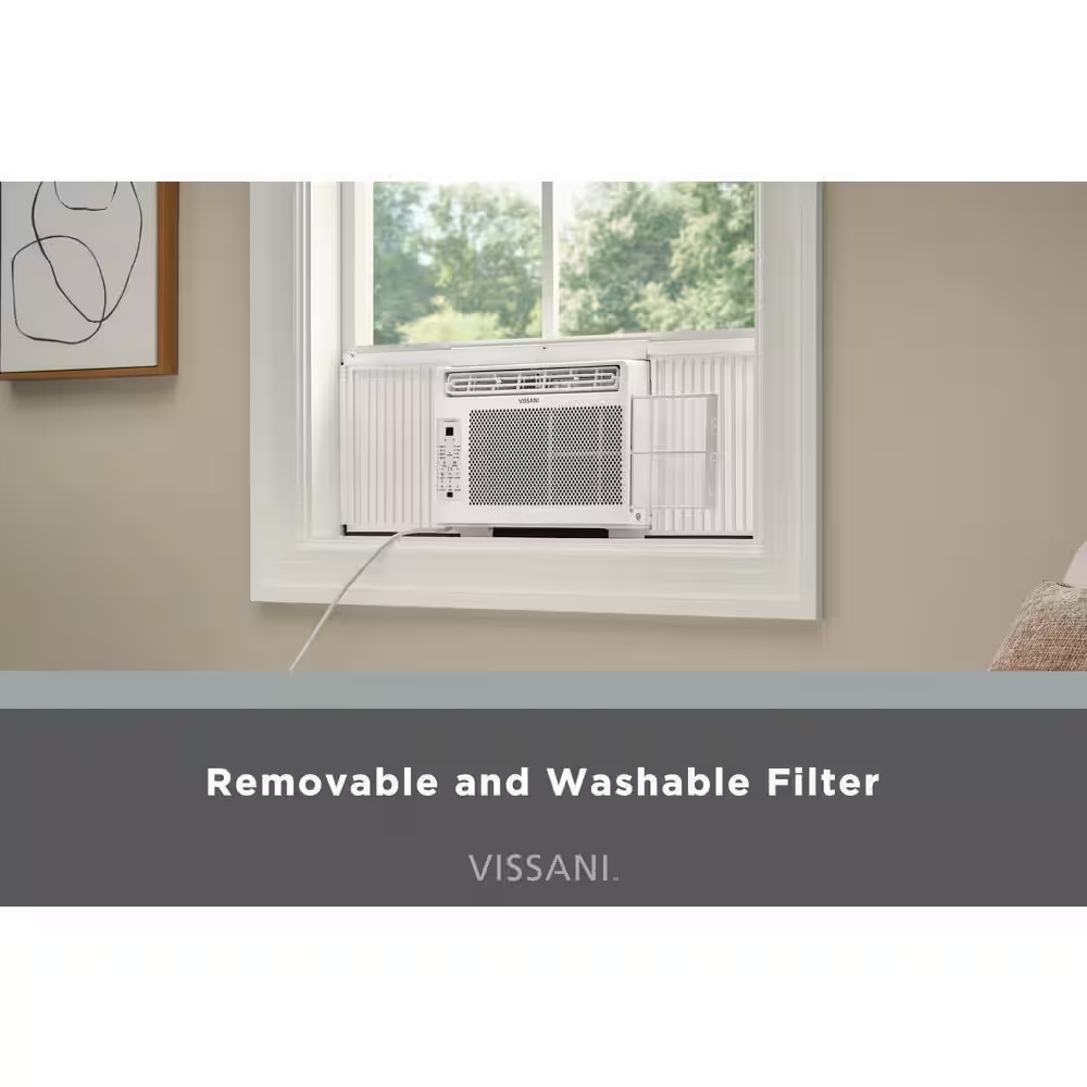 6,000 BTU 115-Volt Window Air Conditioner Cools 250 Sq. Ft. with Remote and Wi-F