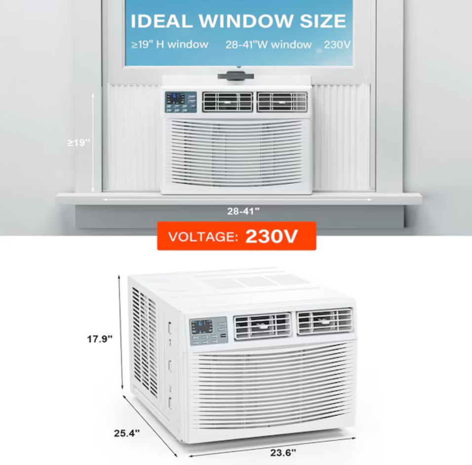 ROVSUN 18000 BTU Window AC Heat Combo 1000 Sq Ft Smart WiFi NEW Sealed Deal