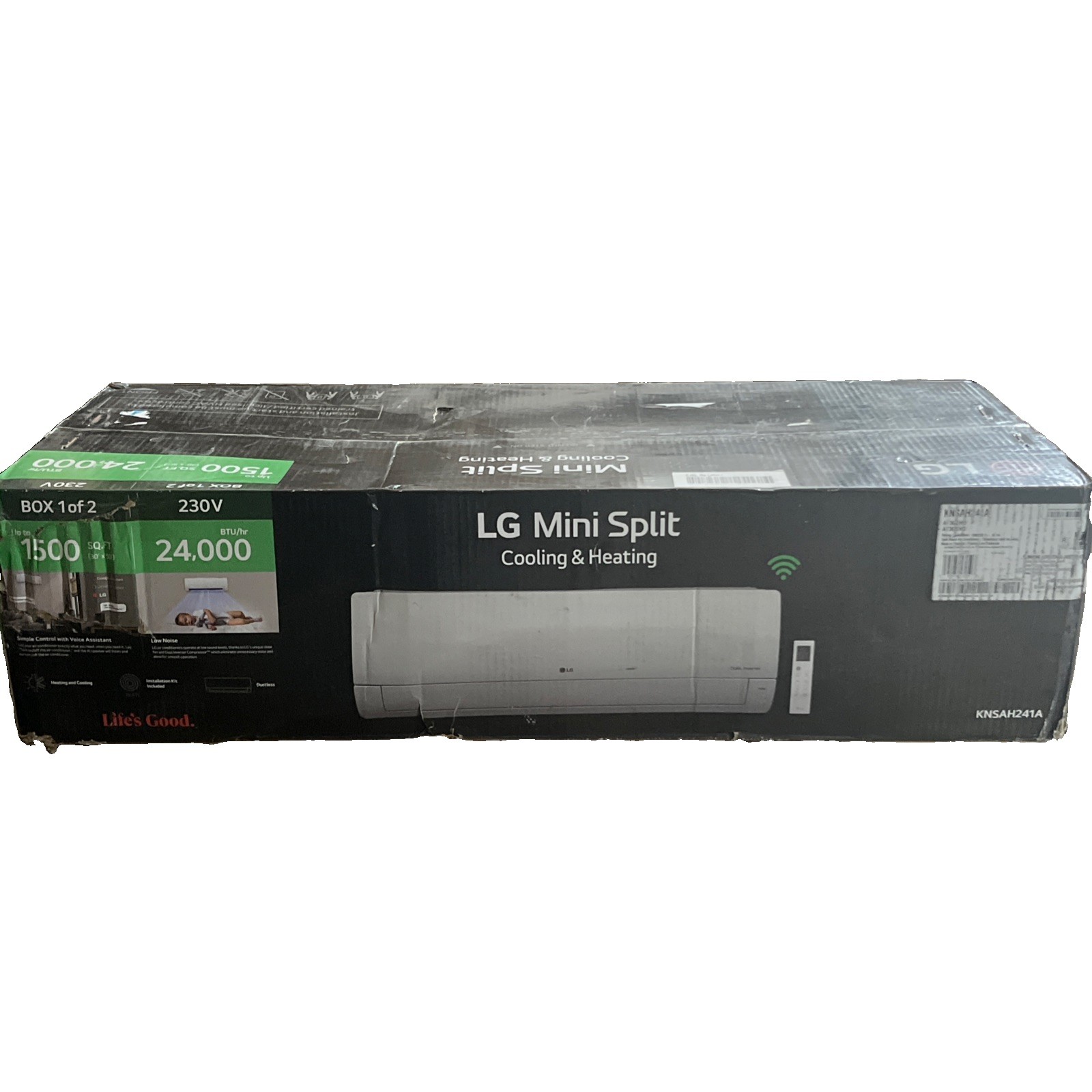 NEW!! LG 24,000 BTU 20 SEER2 Wi-Fi 1-Zone Ductless Mini Split ONLY INDOOR UNIT