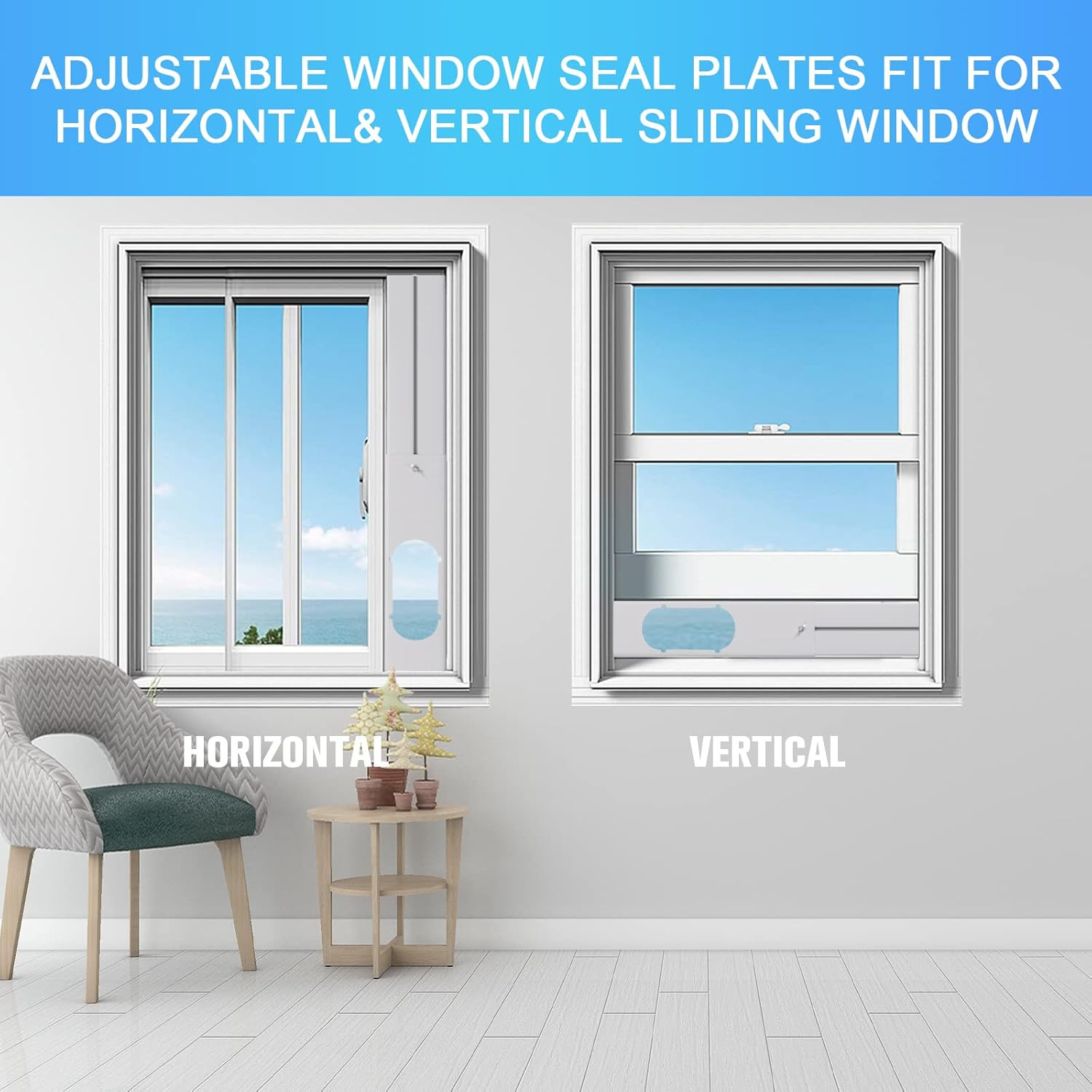 Portable Air Conditioner Window Vent Kit with 5.9” Exhaust Hose Adjustable