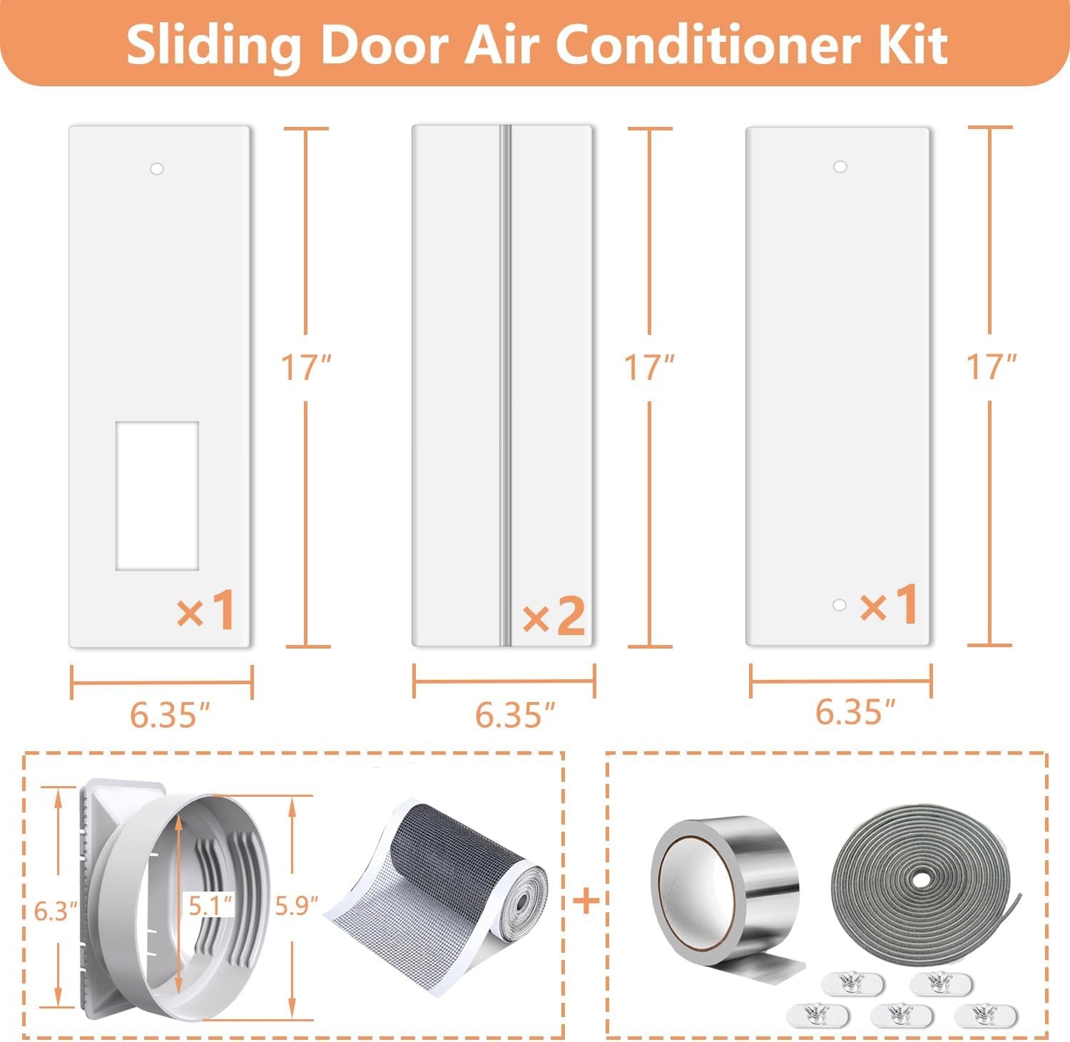 Portable Air Conditioner Window Vent Kit 26 62″ Adjustable with Universal 5.0