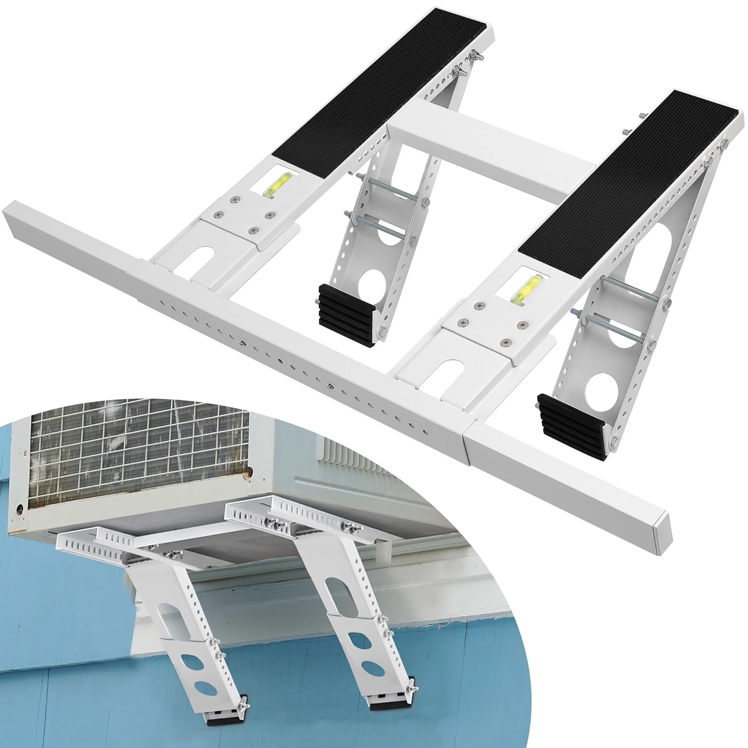 Air Conditioner Support Bracket Adjustable Window AC Mount No Drill Heavy Duty