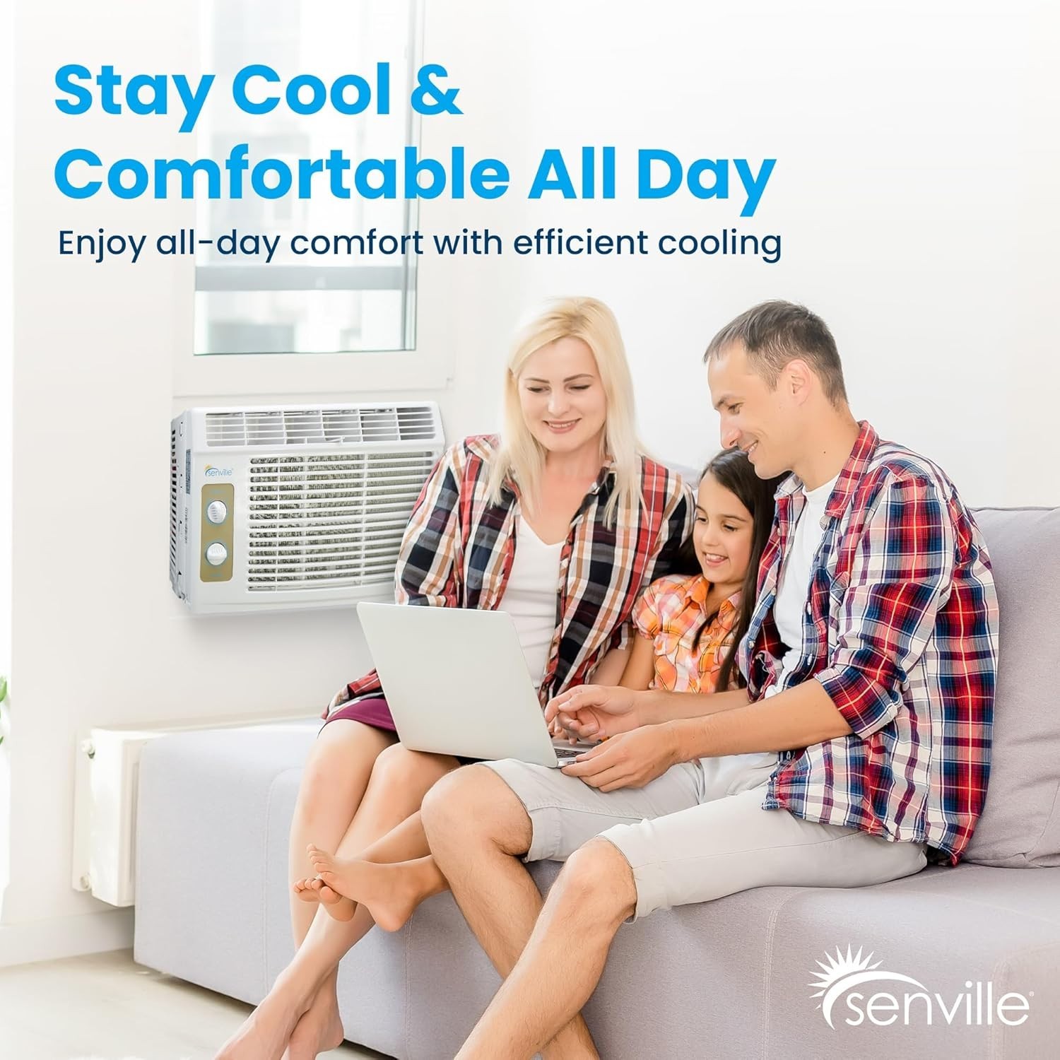Easy Install Window Air Conditioner – Washable Filter