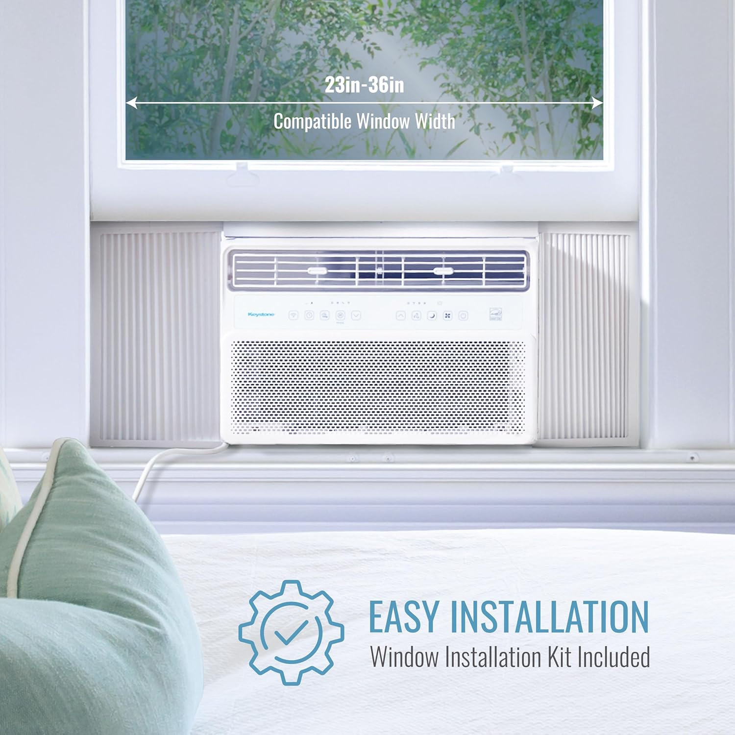 14,000 BTU Window Mounted Inverter Air Conditioner with Quiet, High Efficiency O