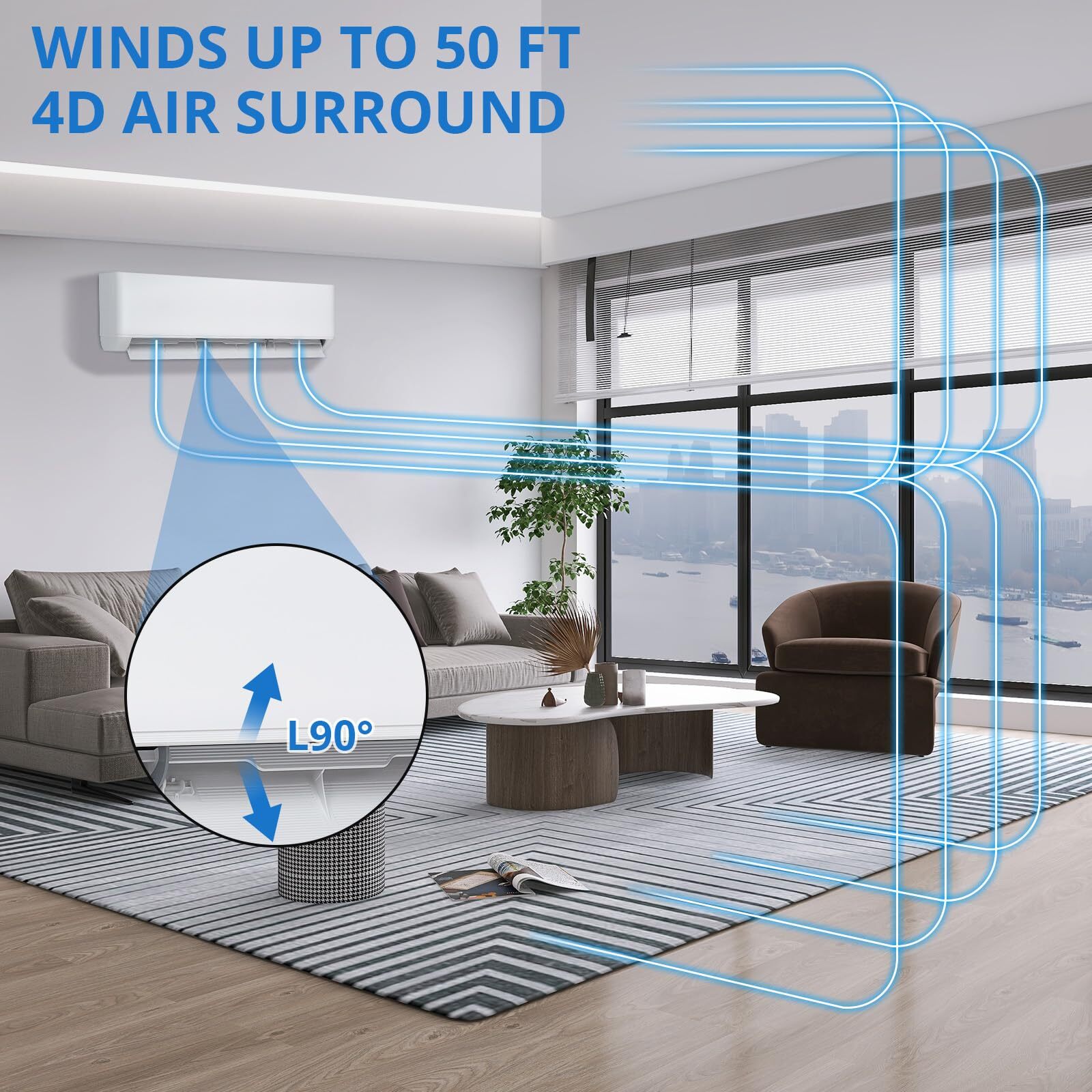 🌞18000BTU Mini Split Air Conditioner AC & Heater Wall-Mounted 23 SEER2 R454B