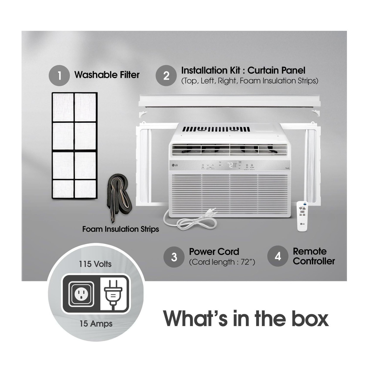 LG 10,000 BTU Wi-Fi Enabled Window Air Conditioner (Matte White)