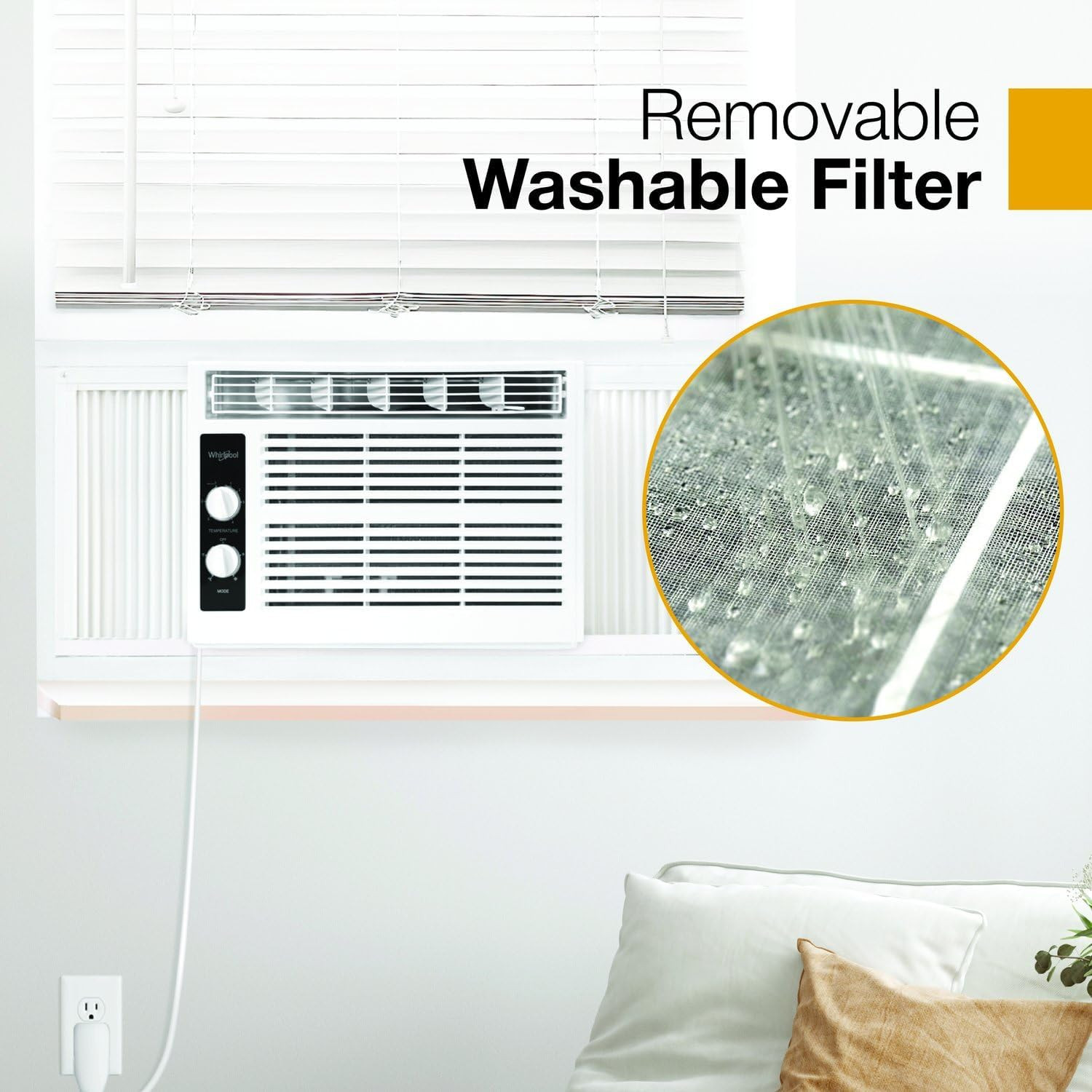 Whirlpool 5,000 BTU 115V Window Air Conditioner & Dehumidifier with Mechanical C