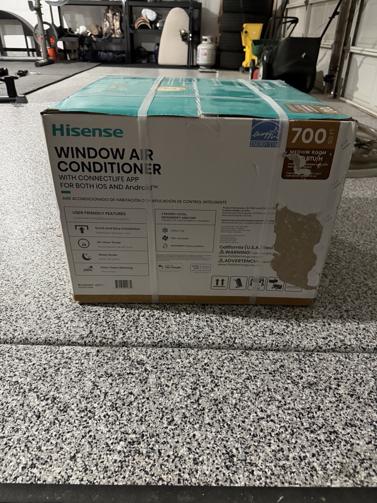Hisense 14,000 BTU Window Air Conditioner, 700 Sq Ft, ConnectLife App, Wi-Fi