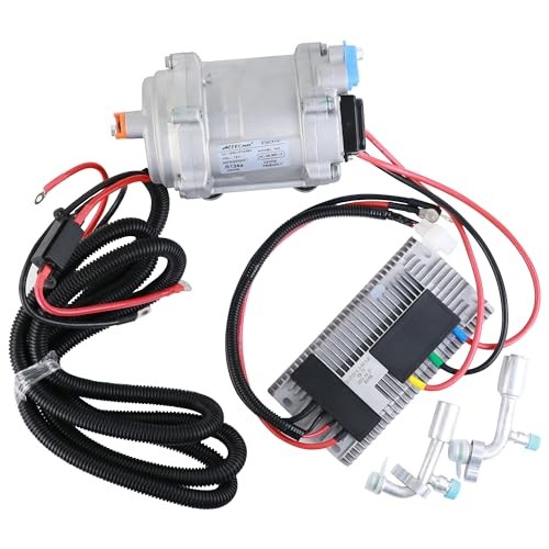 Universal 12V Automotive Electric Air Conditioner Compressor Kit, Replacement