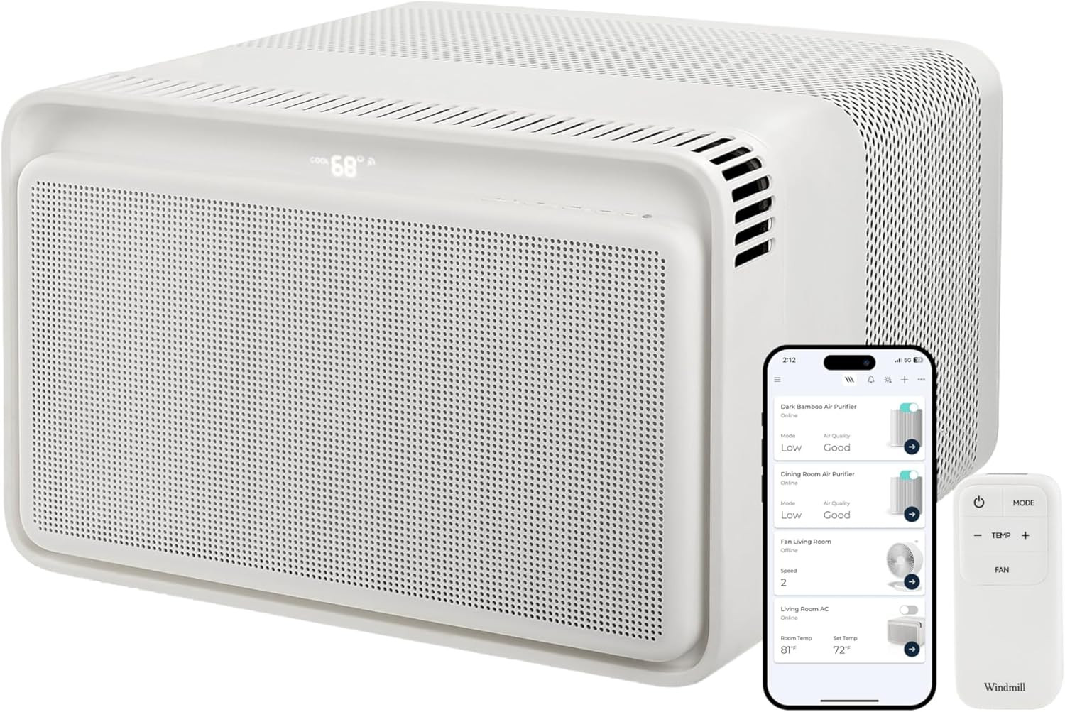 Window Air Conditioner – Quiet & Smart, Easy Install, Voice-Enabled, Remote & Ap