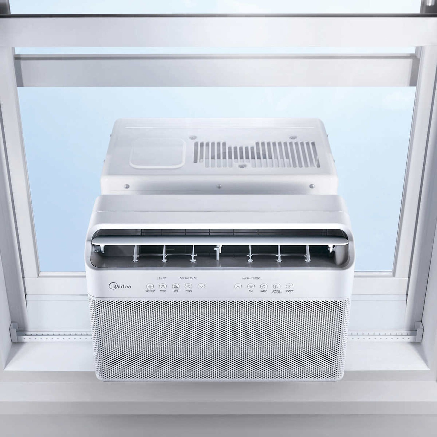 AIR CONDITIONER WINDOW AC AIRCON UNIT COND MIDEA ROOM 12000 BTU U SHAPED QUIET ~