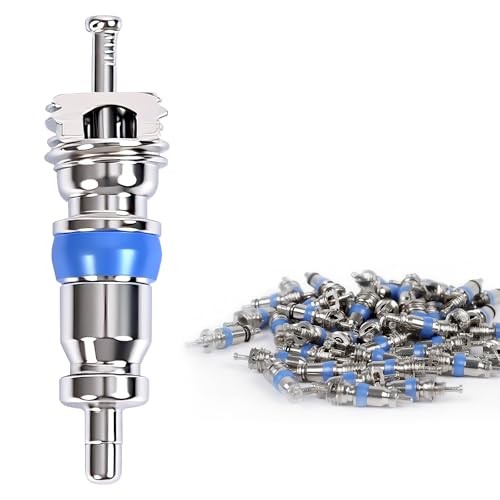 50Pcs Valve Core Replacement Kit for HVAC R32 R22 R410A Refrigerant/Tire