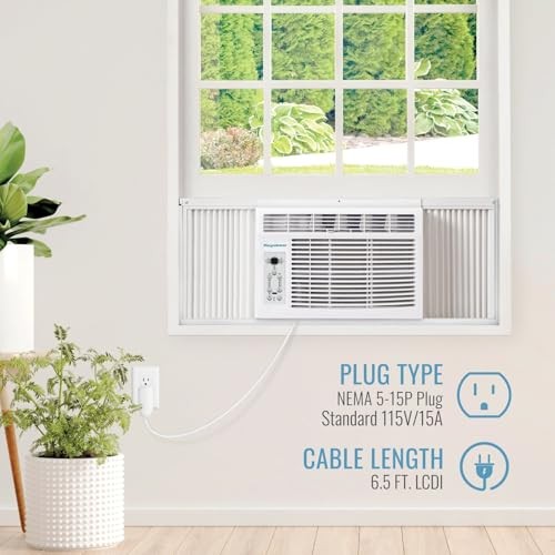 Window Mounted Air Conditioner & Dehumidifier, 115V, Air Conditioner 6,000 BTU