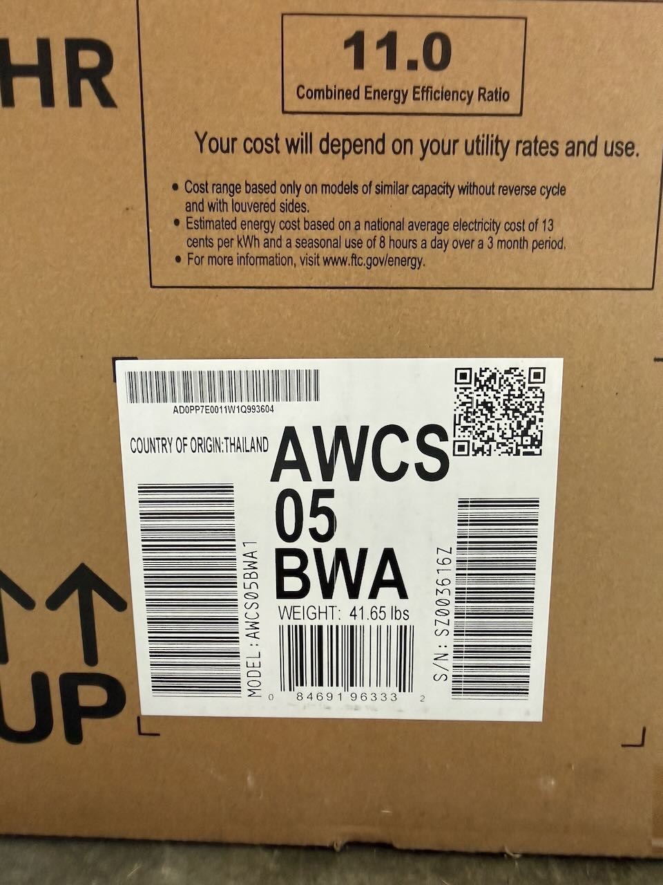 Digital, GE 5000 BTU, Window Air Conditioner, up to 150 sq. ft., Model AWCS05BWA