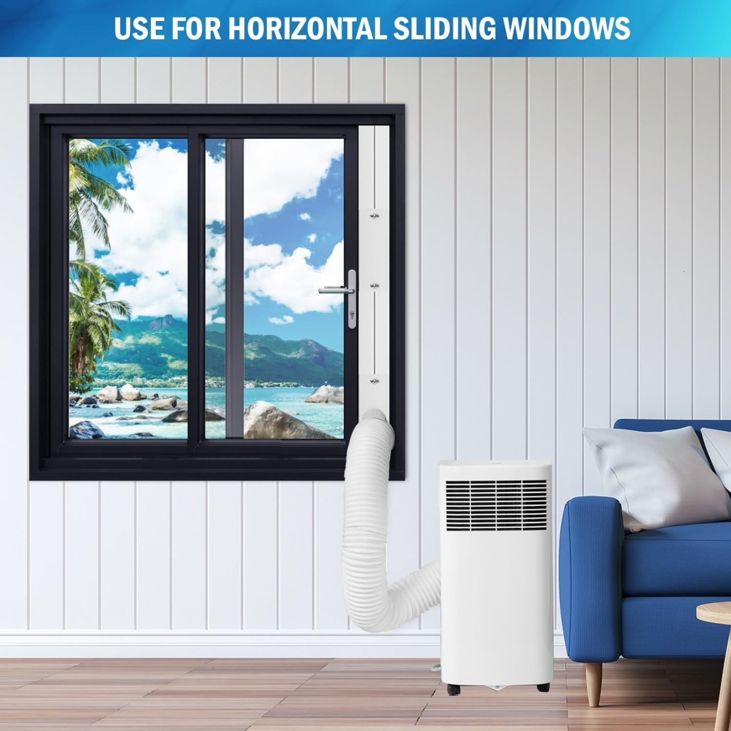 Portable Air Conditioner Window Kit with Coupler Adjustable Window Seal for A…