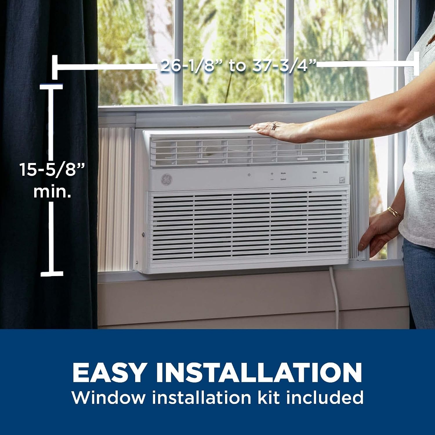 Window Air Conditioner 14000 BTU Wi-Fi Enabled Energy-Efficient Cooling Large