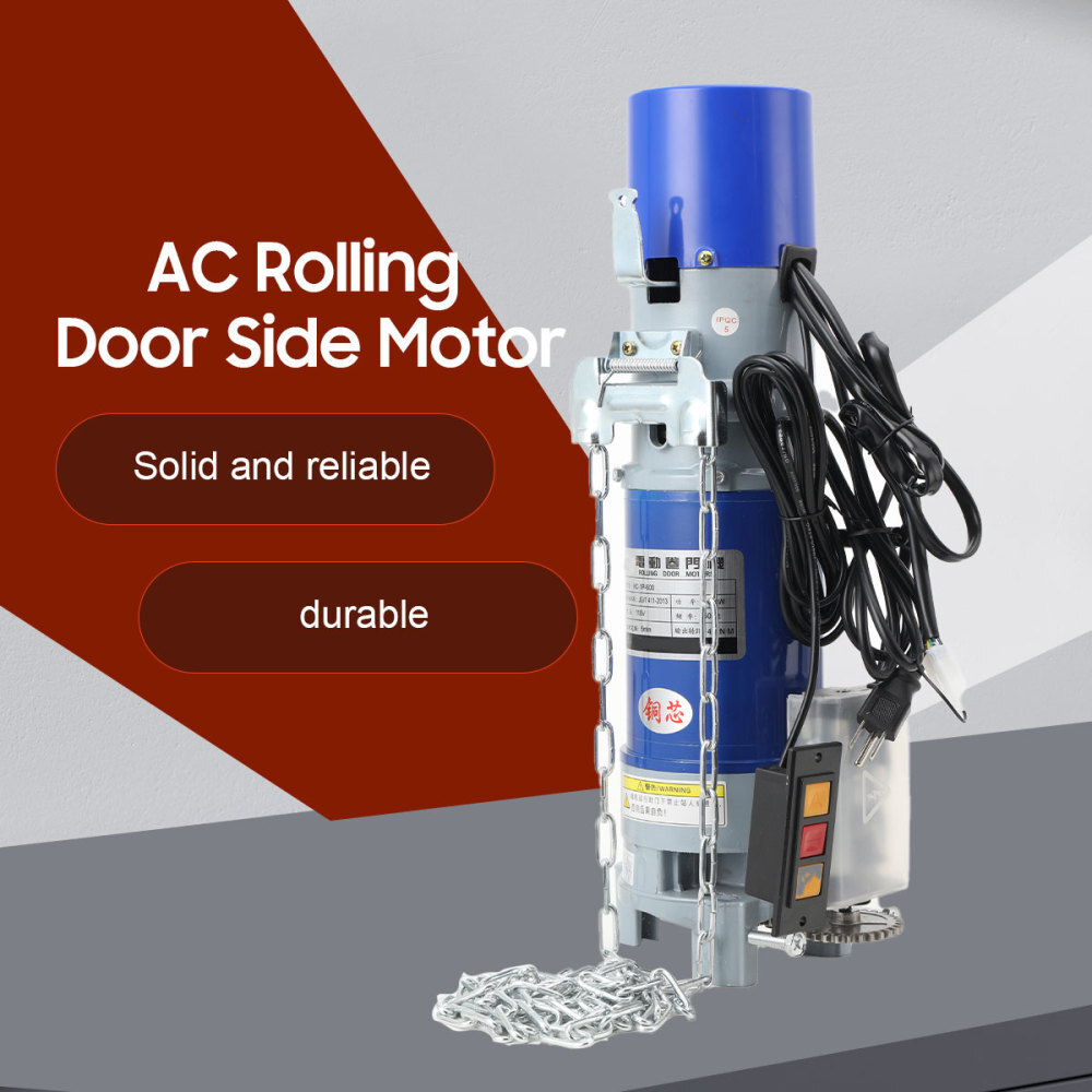 Rolling Door Motor 300W AC 110V 3 Control Electric Garage Door Shutter 600KG