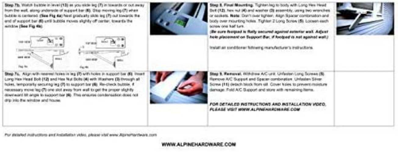 All-Weather Window AC Support Bracket – Simple Indoor Installation for 160 lbs