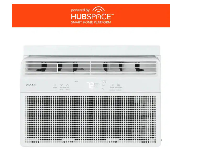 VISSANI 6,000 BTU 115-VOLT WINDOW AIR CONDITIONER COOLS 250 SQ FT REMOTE – WHITE