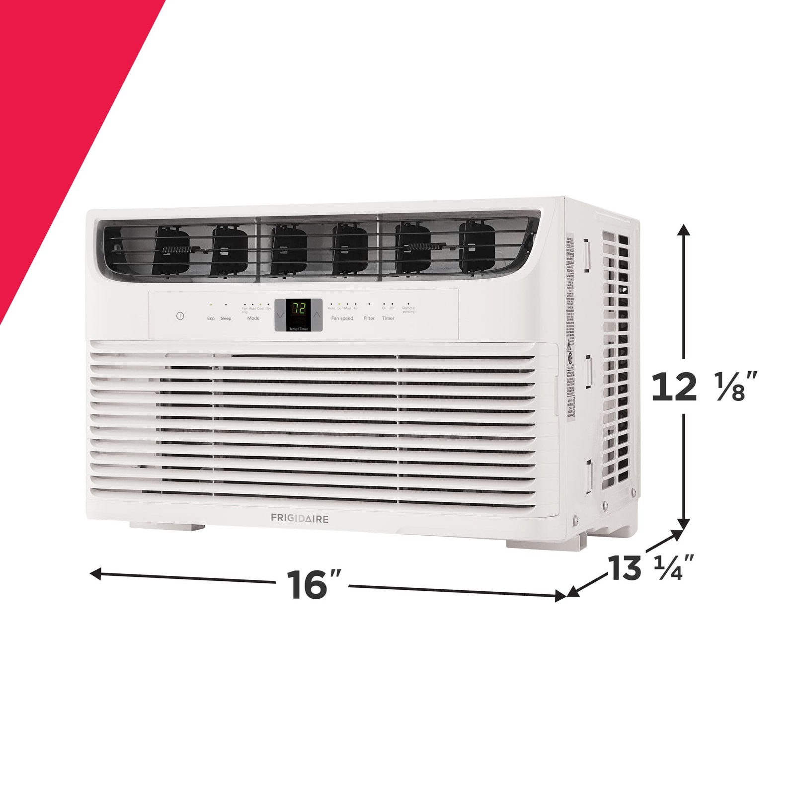 6,000 BTU Window Air Conditioner, 250 Sq. Ft., 3-Speeds White FHWC063TC1
