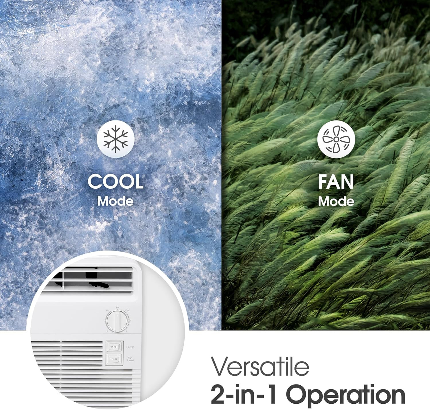 LG 5000 BTU Window Air Conditioner [2024 New] Easy Mechanical Control Ultra-Quie