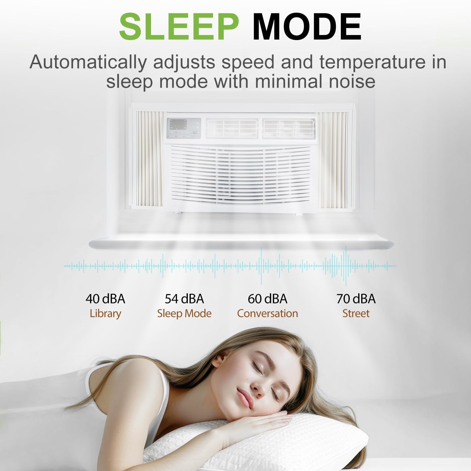 8000 BTU WiFi Window Air Conditioner with Remote Control, Energy Saving