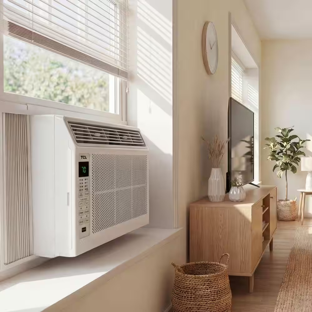 6,000 BTU (DOE) Window Air Conditioner Cools 250 Sq. Ft. with Remote in White