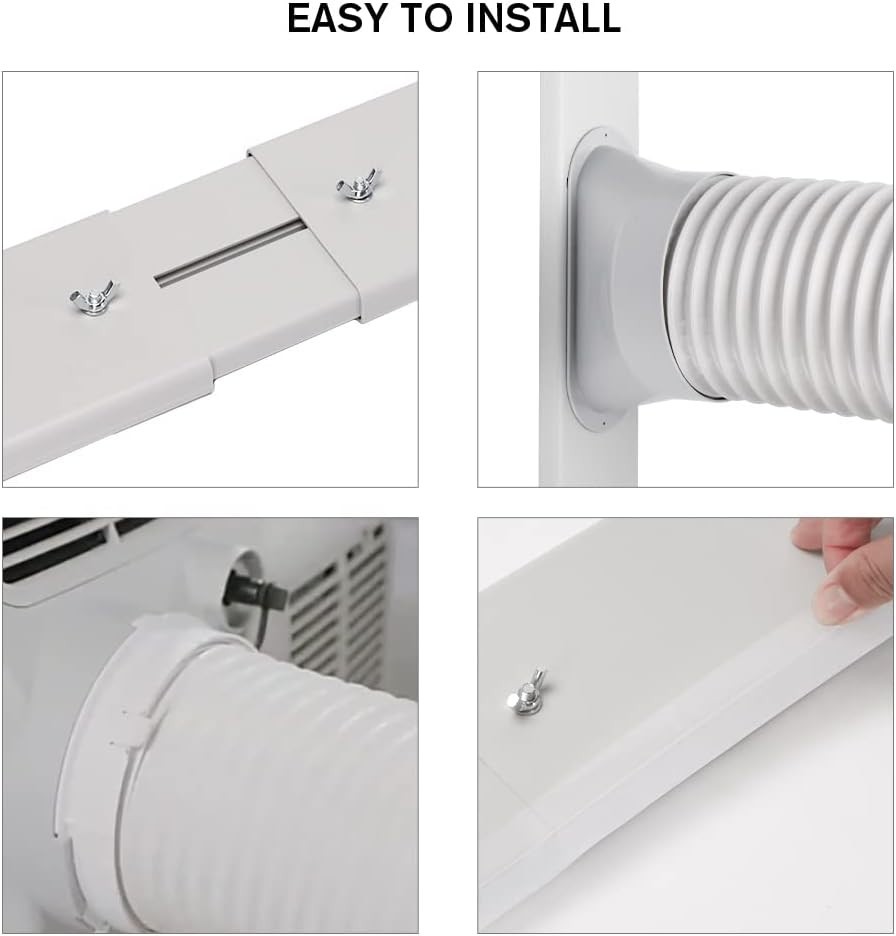 Universal Vent Kit for Portable Air Conditioners, 78.7″ Hose