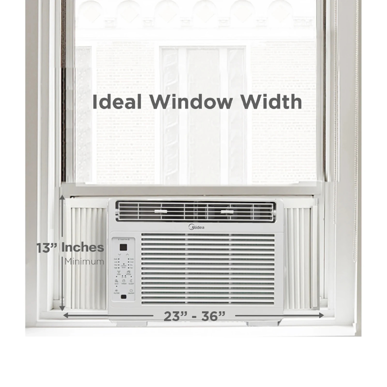 Midea 5,000 BTU Window Air Conditioner, Remote, Programmable Timer, White