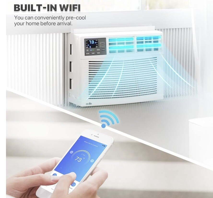 Mollie 12,000 BTU Smart Window Conditioner with wi-fi Connected, Window AC Unit