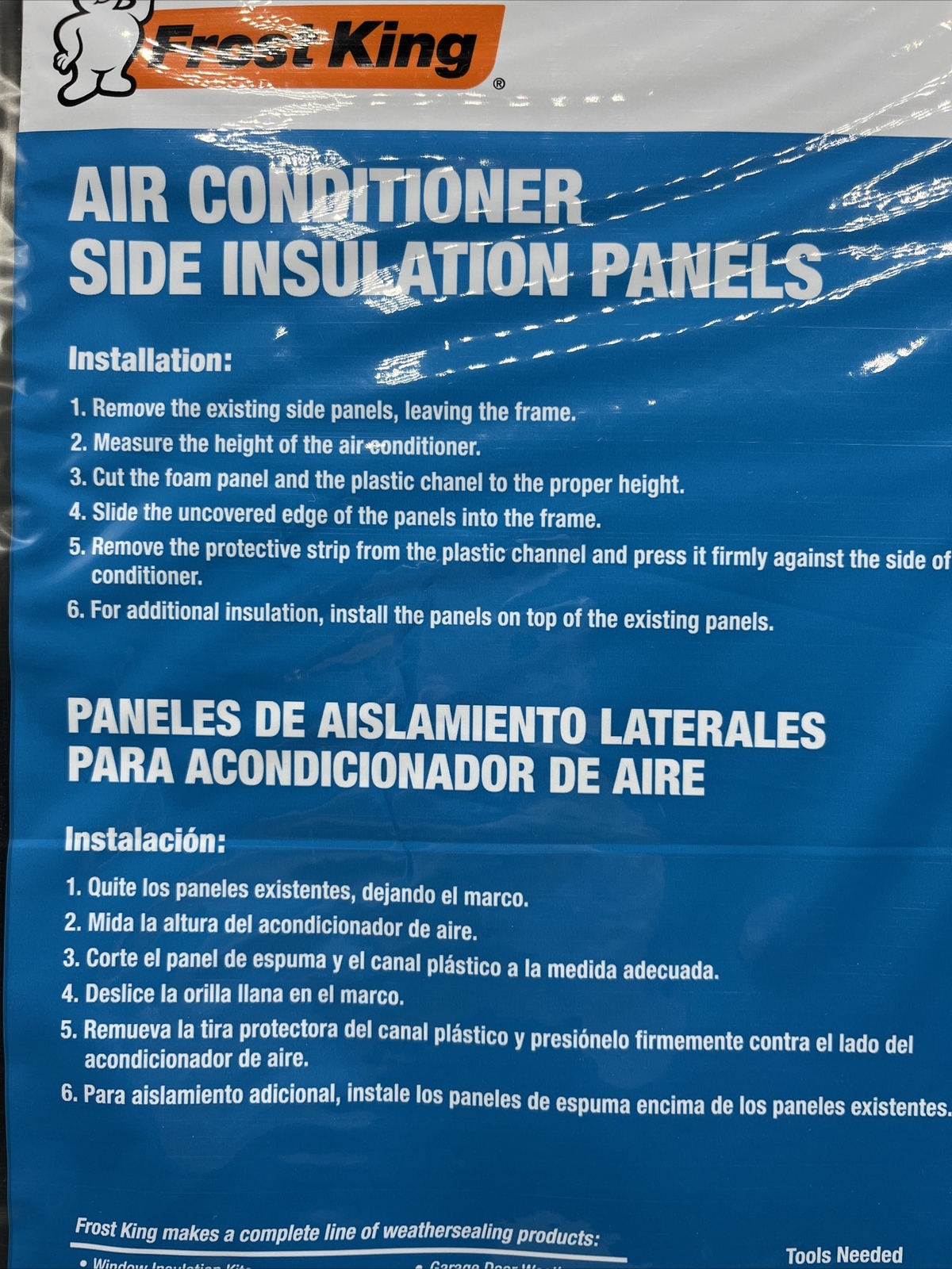 Frost King Window Air Conditioner Foam Side Insulation Panels 18 x 9 x 7/8 AC14