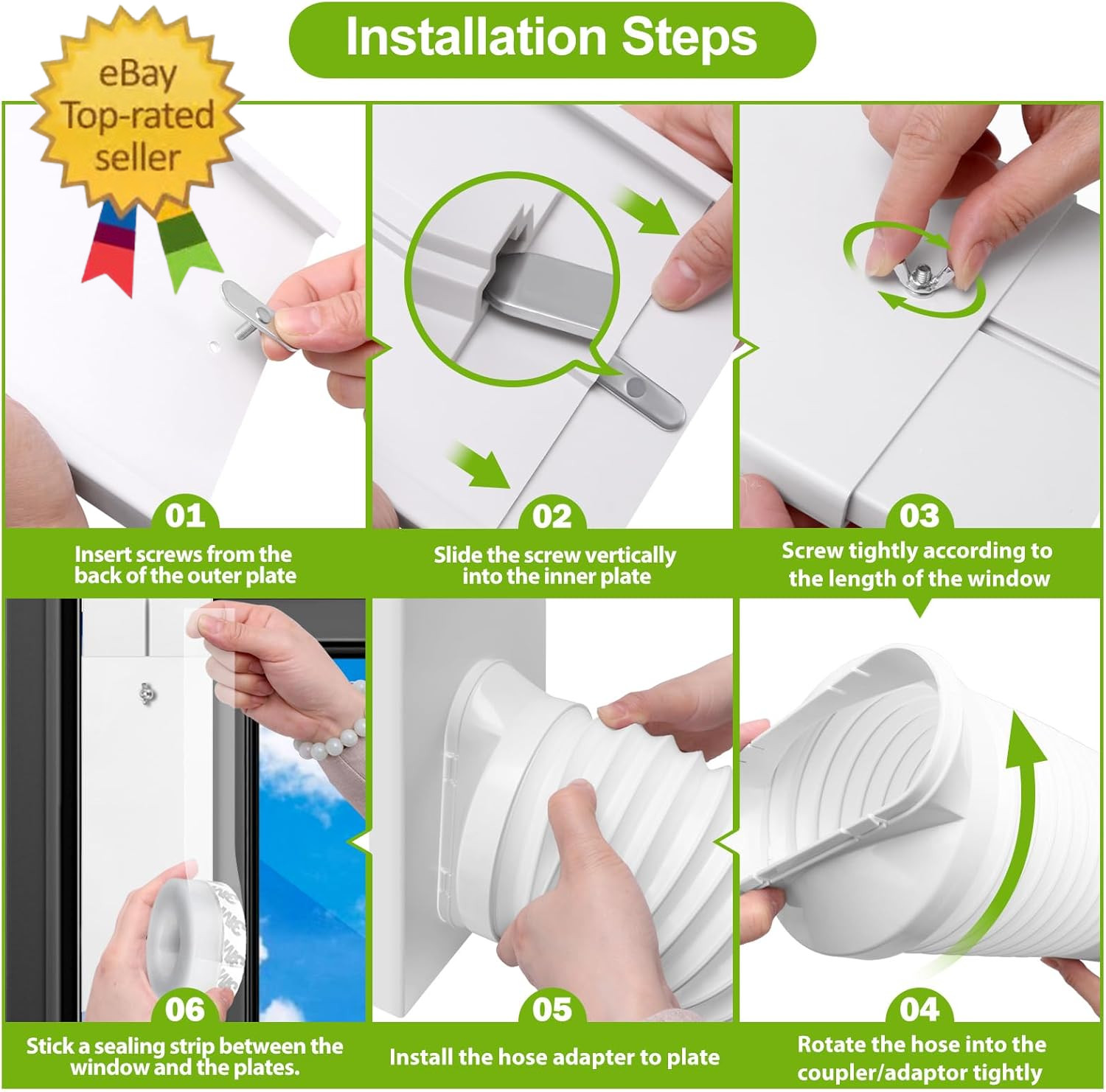 Upgrade Portable Ac Window Vent Kit,Ac Window Seal Kit,Portable Air Conditioner