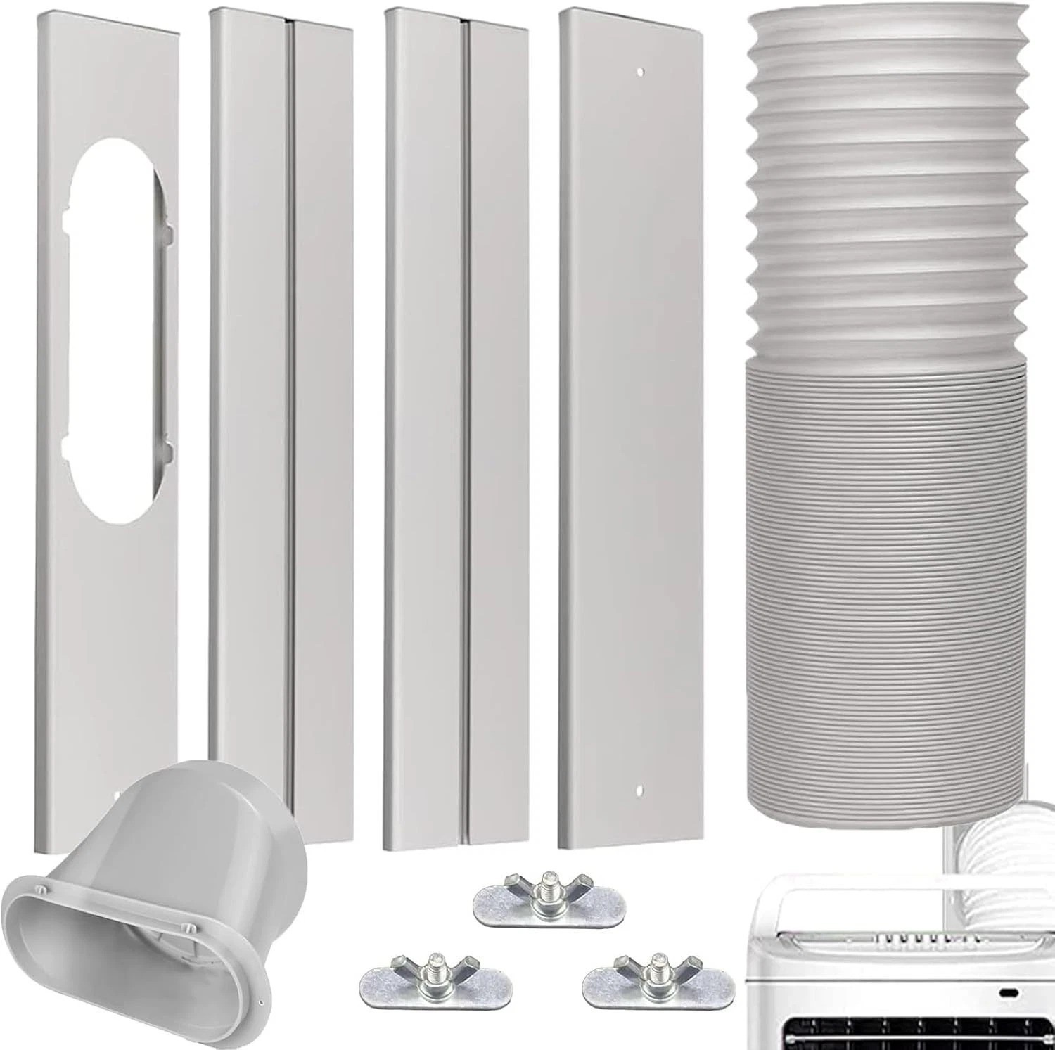 Universal Portable AC Window Vent Kit with 5.9″ Exhaust Hose – 59″ Adjustable