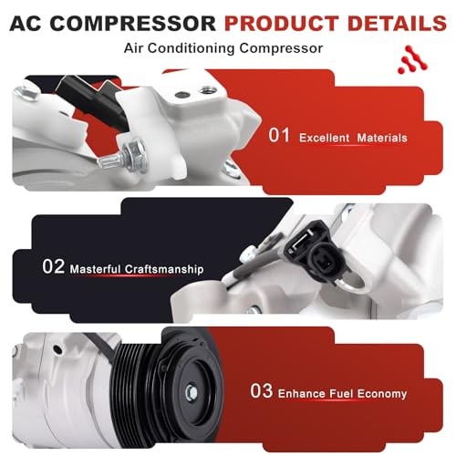 AC Compressor for Honda Odyssey Pilot Ridgeline Acura MDX ZDX | OE Replaces