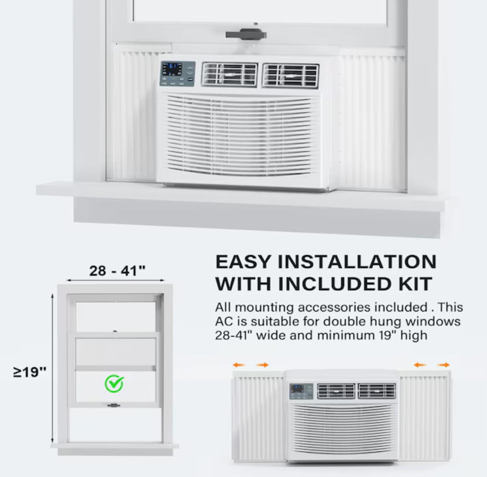 ROVSUN 18000 BTU Window AC Heat Combo 1000 Sq Ft Smart WiFi NEW Sealed Deal
