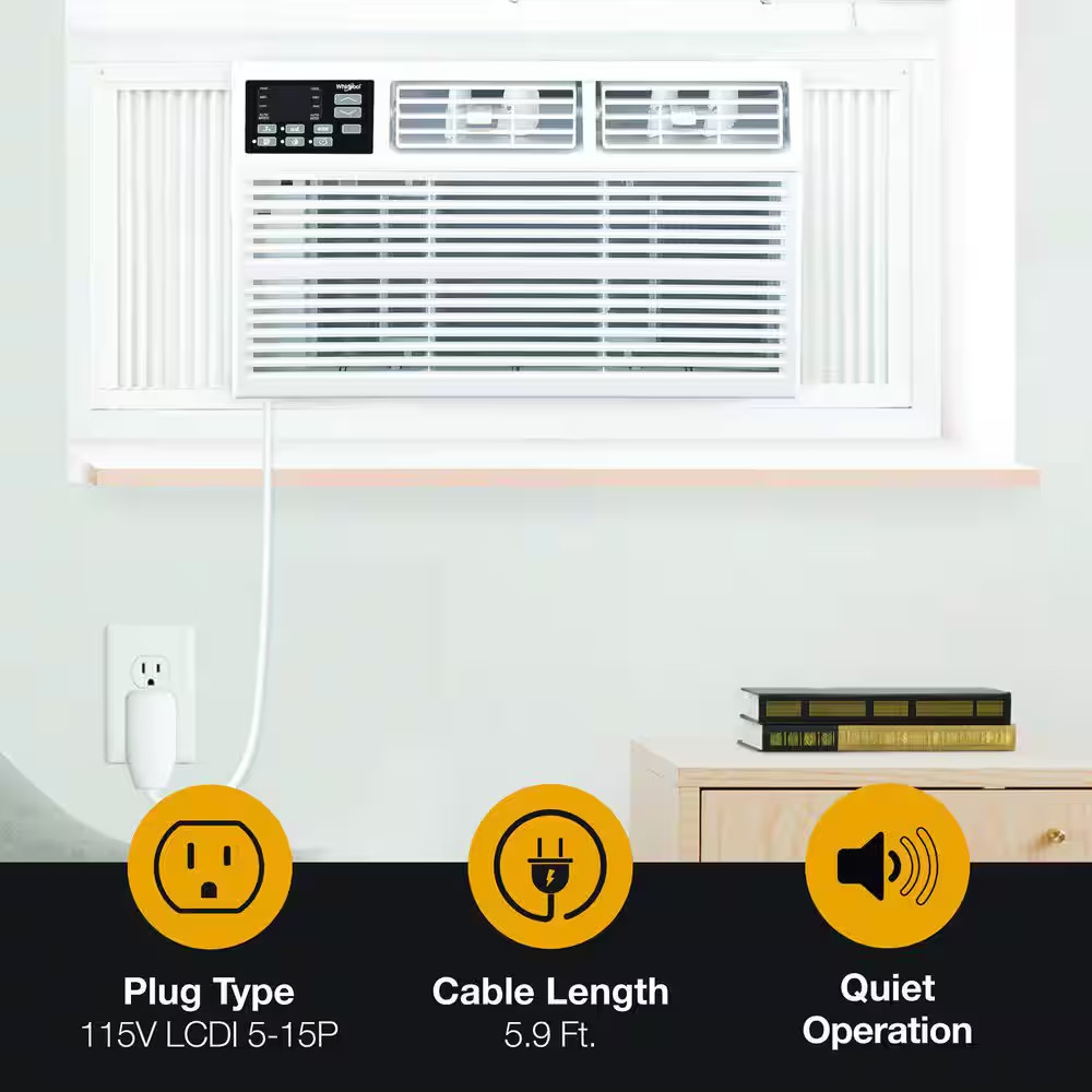 12,000 BTU 115V Window Air Conditioner Cools 550 Sq. Ft. with Remote in White