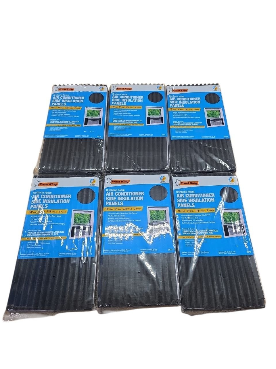 Lot Of 6 – Frost King Window Air Conditioner Side Foam Insulation Panels AC14H