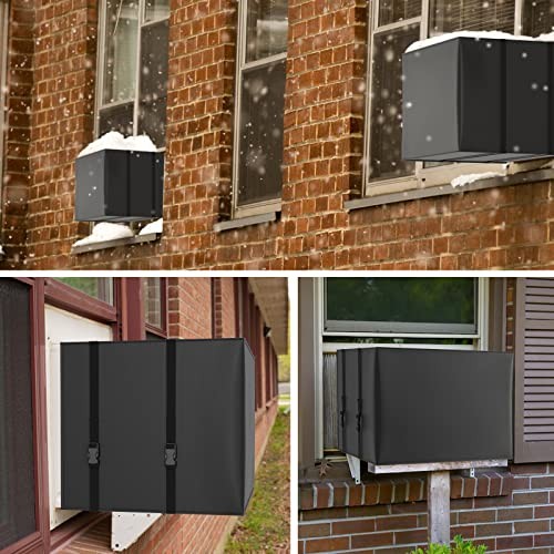 2 Pack Indoor Outdoor Window Air Conditioner Cover Adjustable Window AC Large