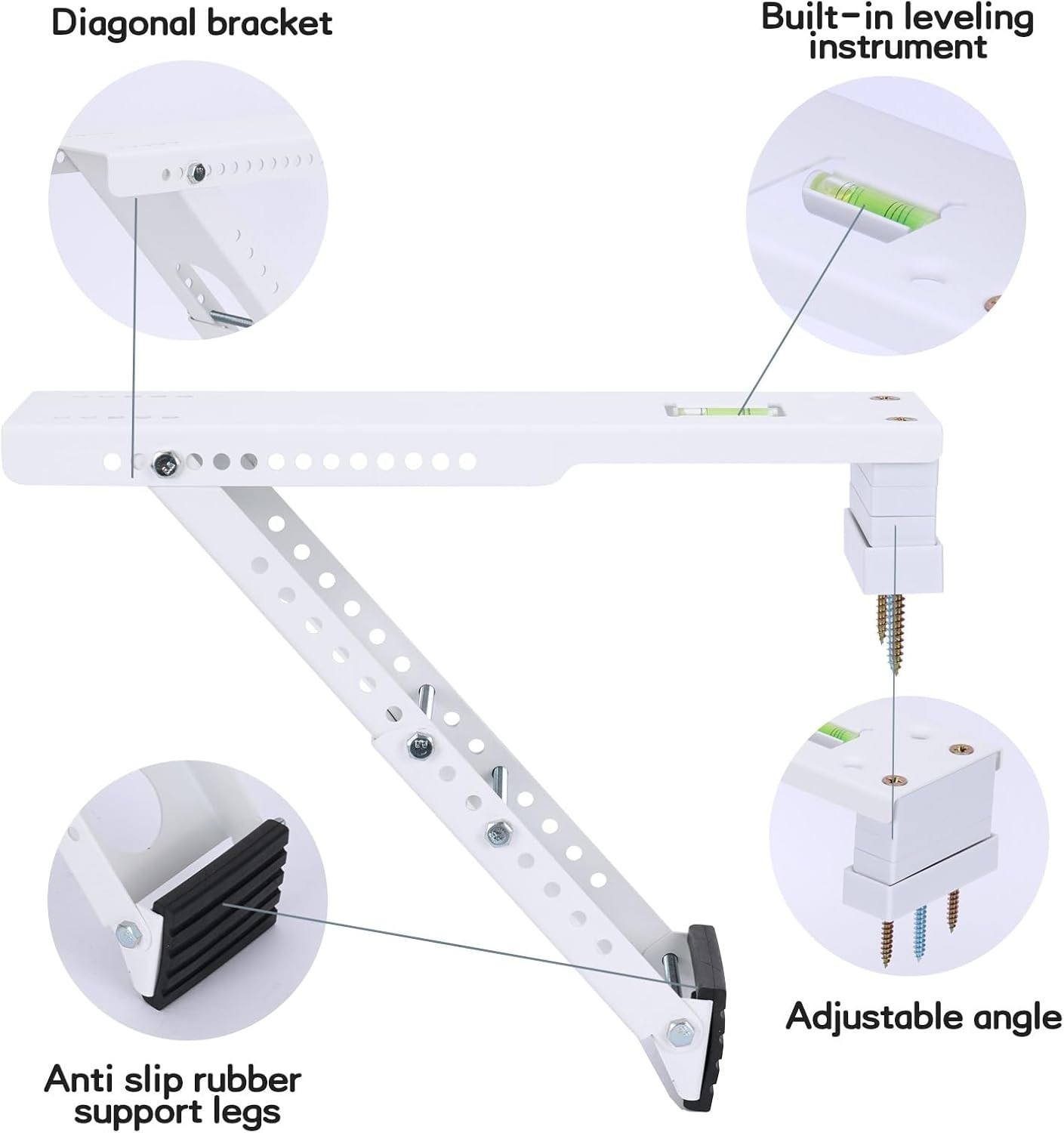 Window Air Conditioner Support Bracket, Support Up to 85 lbs, Universal for 5,00