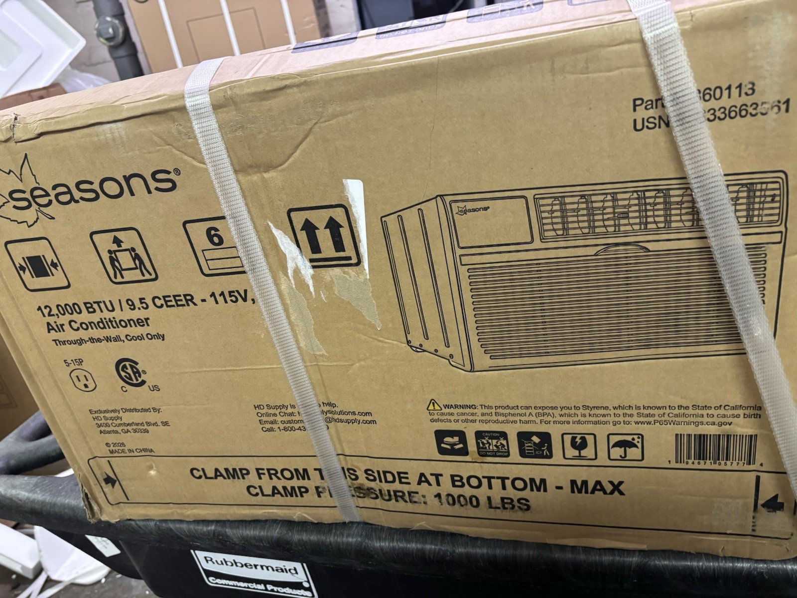 SEASONS 12,000 BTU WINDOW AIR CONDITIONER Or Through Wall.115volt House Plug