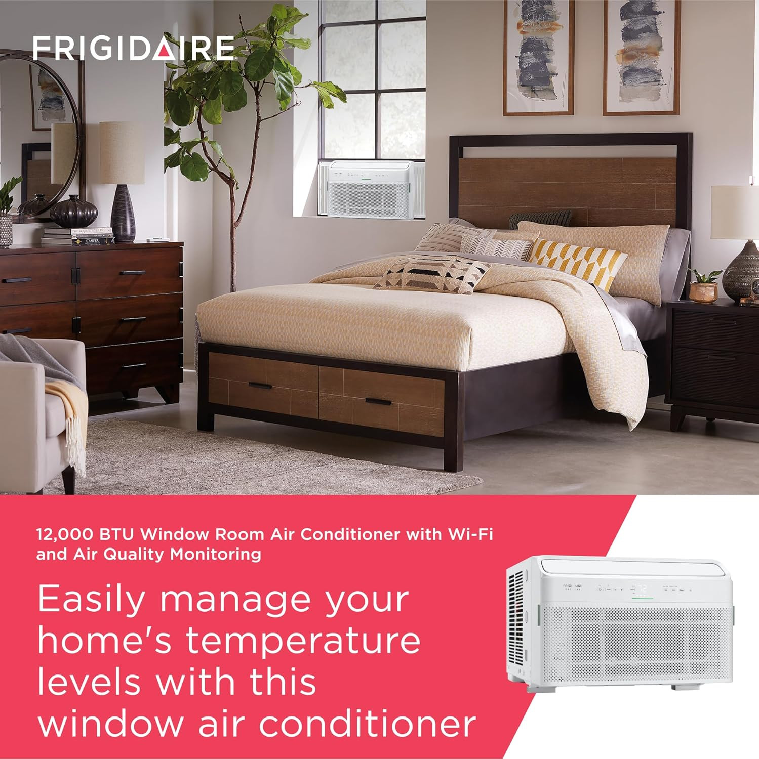 Frigidaire Gallery 12,000 BTU Smart Inverter Window Air Conditioner with Wi-Fi,