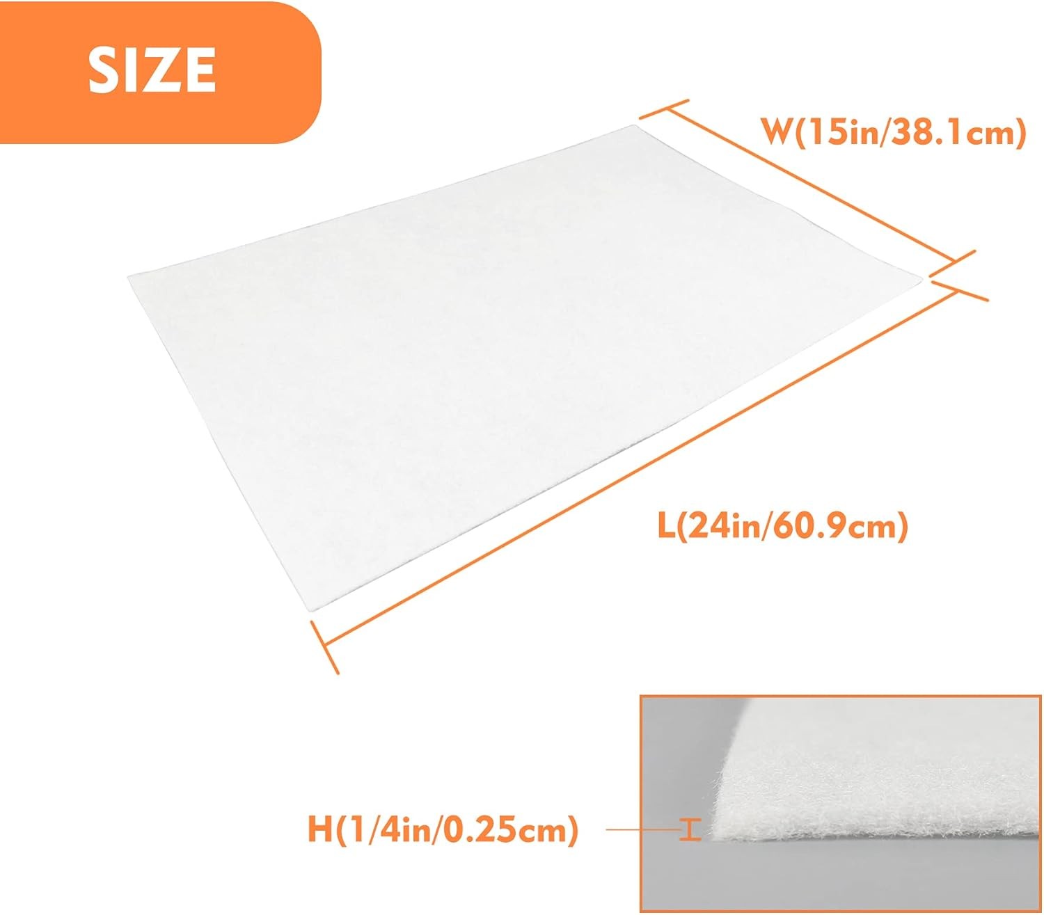 Window Air Conditioner Filter Replacement 24″ W x 15″ H x 1 4″ T Universal Fit