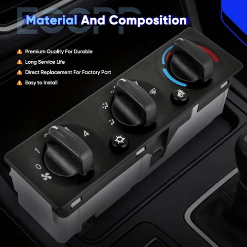 A/C Heater Climate Control Module Panel Q21-6119 Compatible with 1995-2000